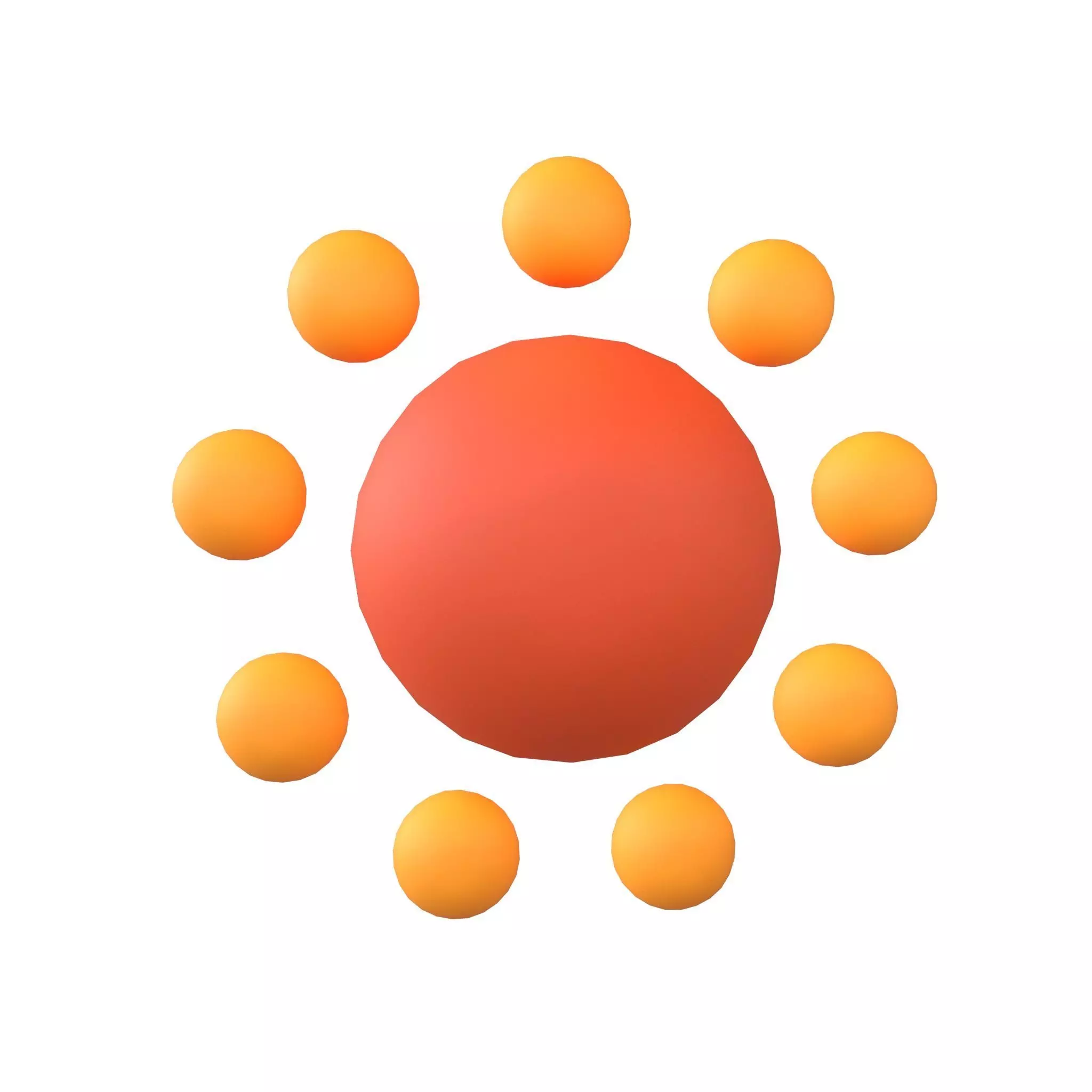 Cartoon Sun V3 003 Low-poly 3D model_0