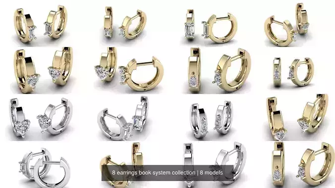 8 earrings book system collection 