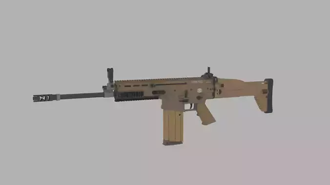 Scar L Game Ready PBR Low-poly rifle