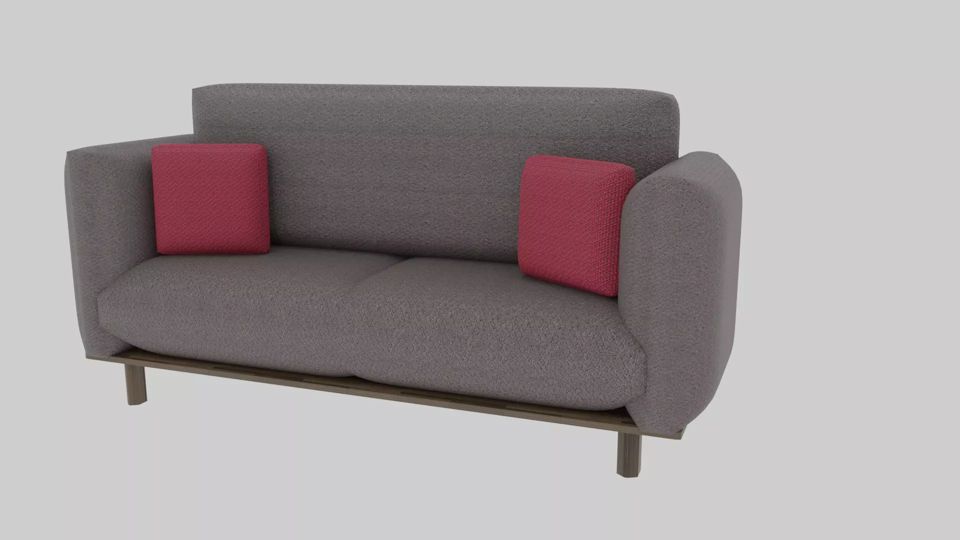 Wood Sofa Couch 3D model_0