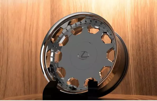 3 Piece Lexus UCF10 Wheels  3D model_0