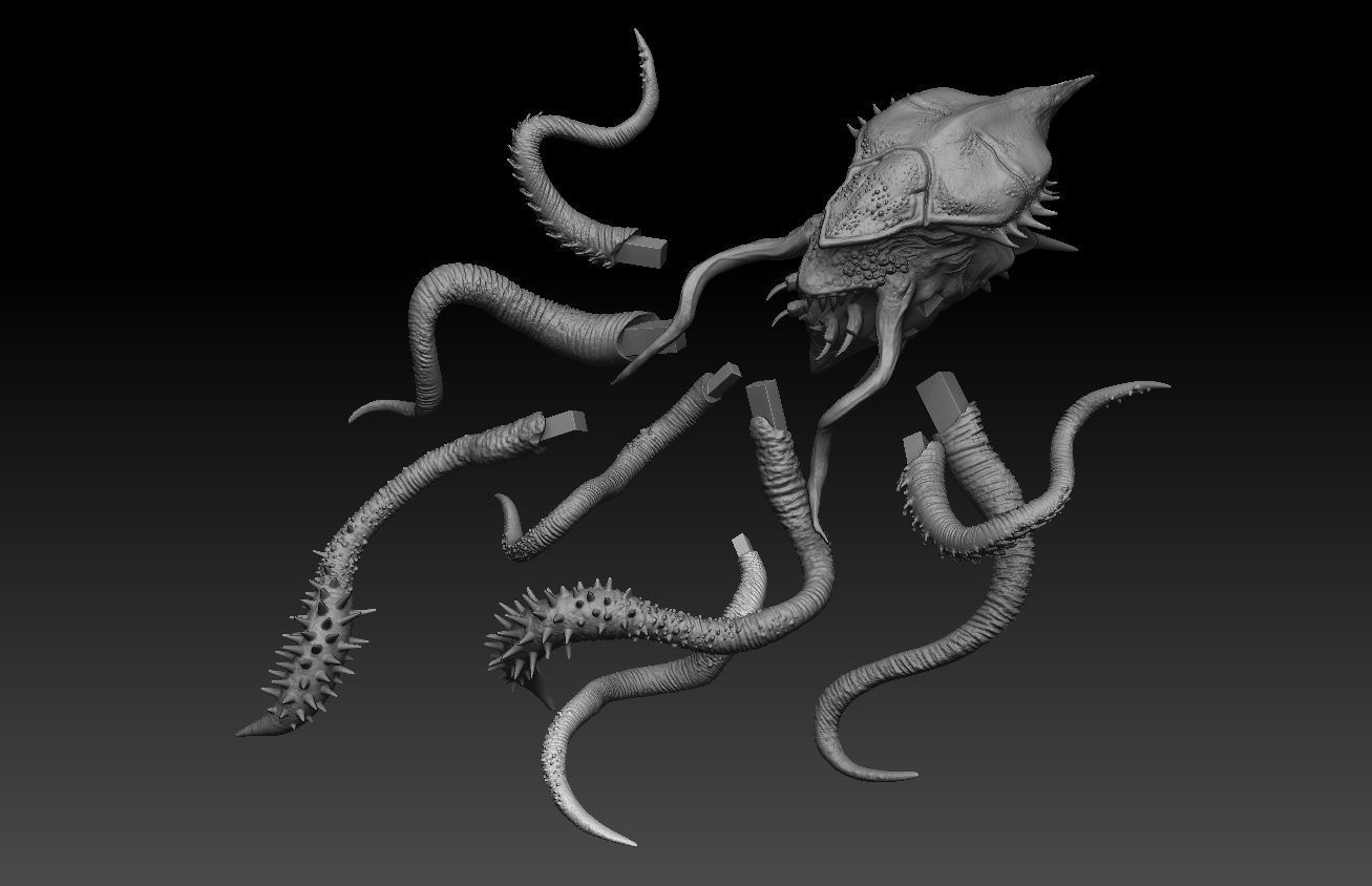 alien 3D modeling print files 3D print model_25