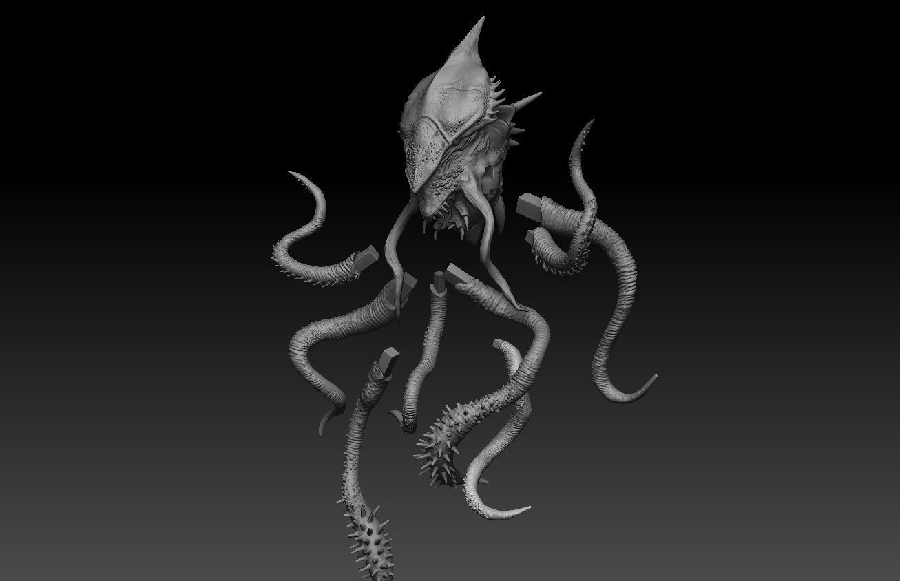 alien 3D modeling print files 3D print model_21