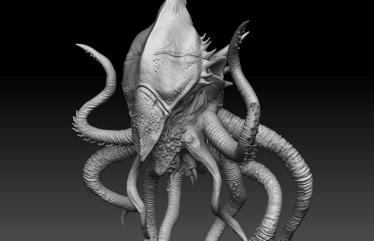 alien 3D modeling print files 3D print model_4