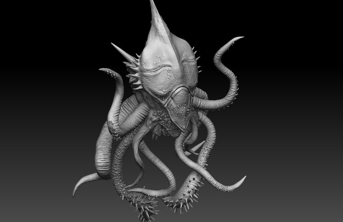 alien 3D modeling print files 3D print model_12
