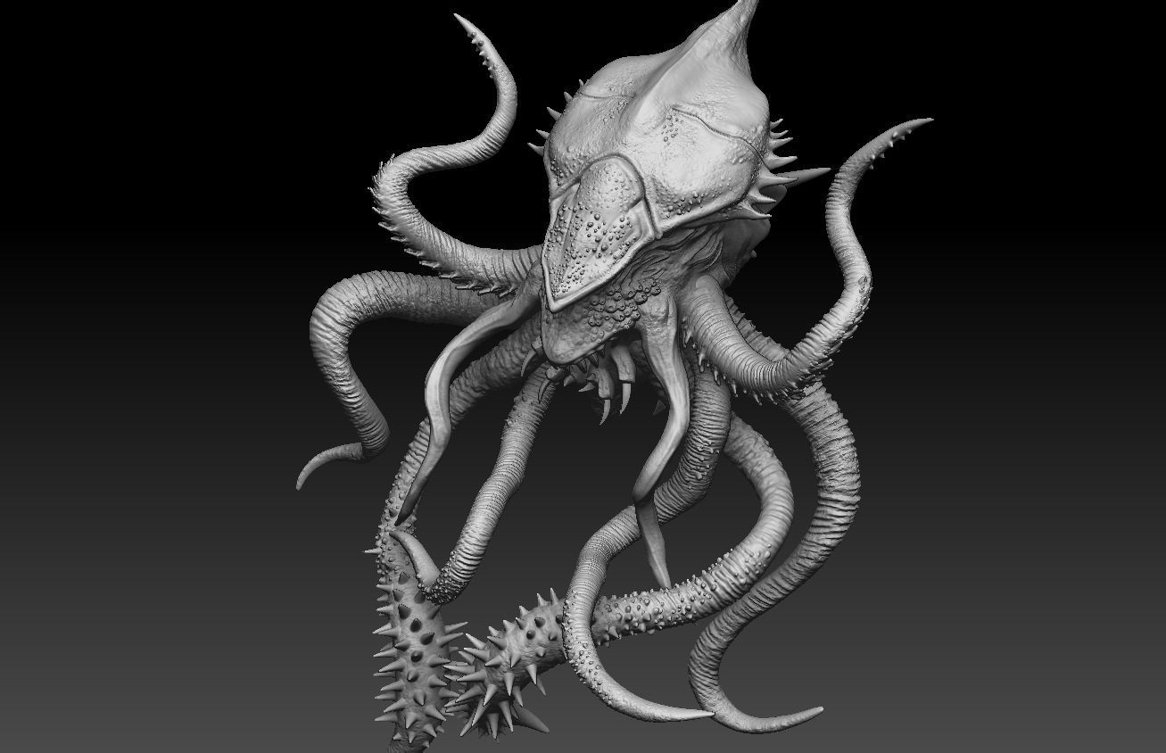 alien 3D modeling print files 3D print model_19