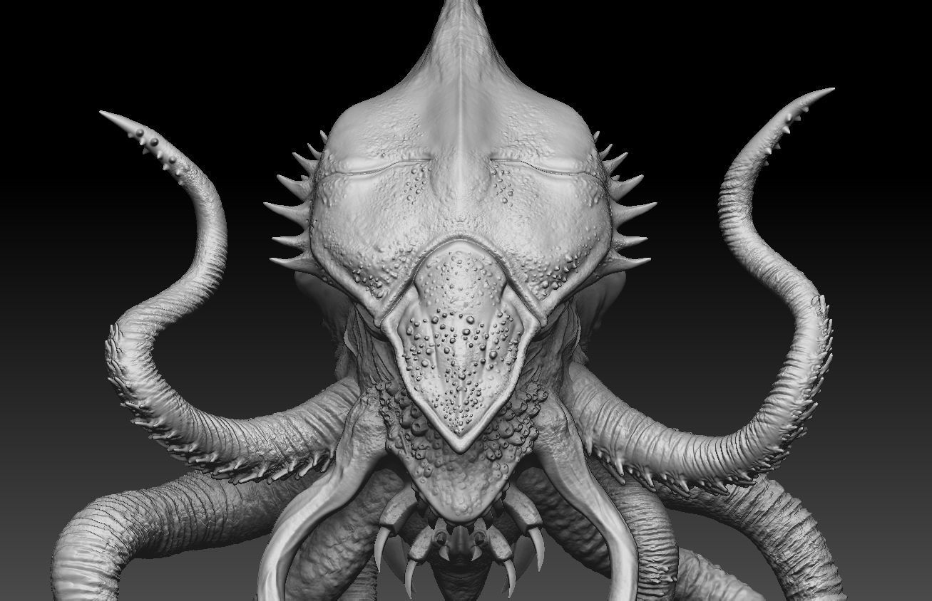 alien 3D modeling print files 3D print model_2