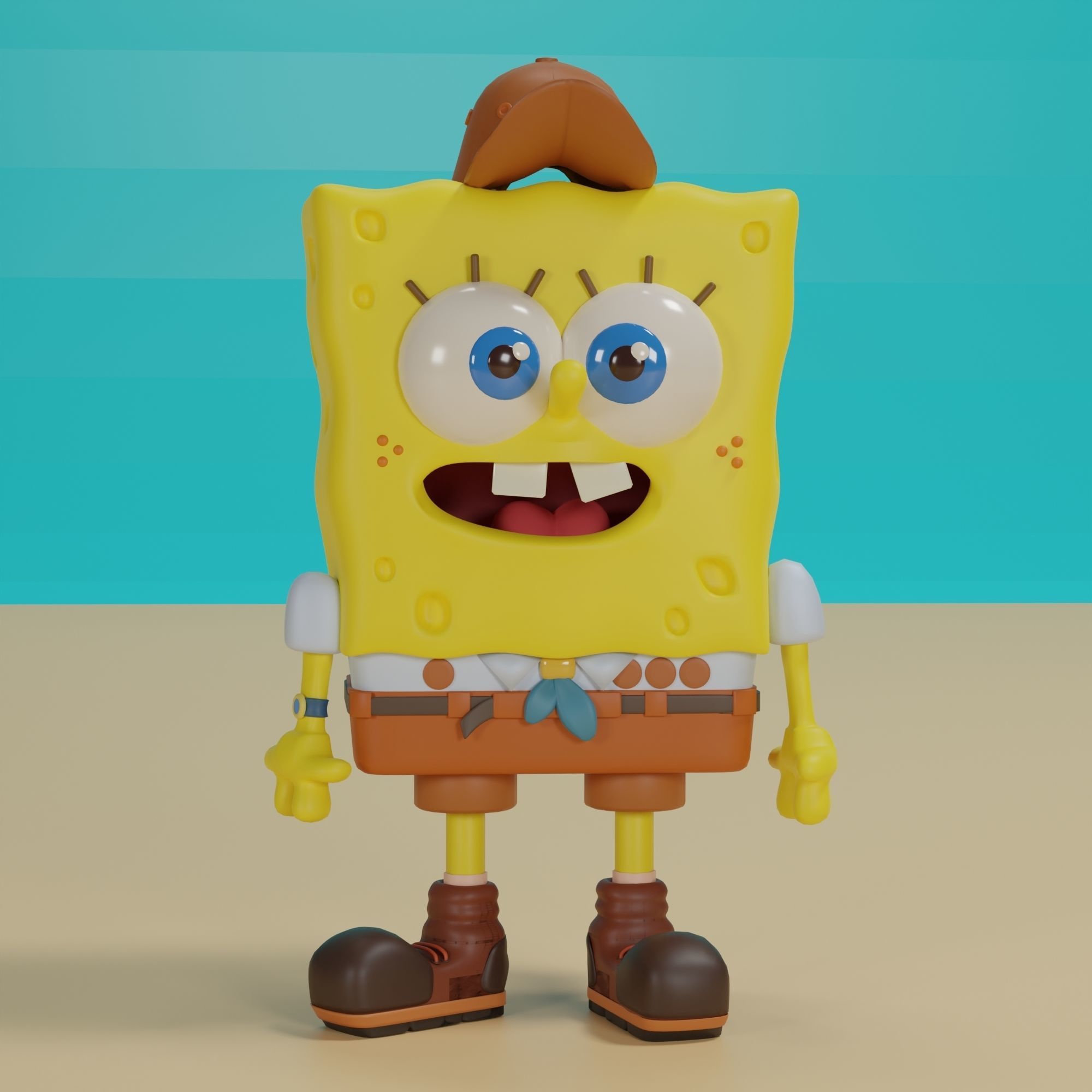 Model Sponge Gallery 3D model My practice Sponge bob 3D model VR / AR / low-poly | CGTrader