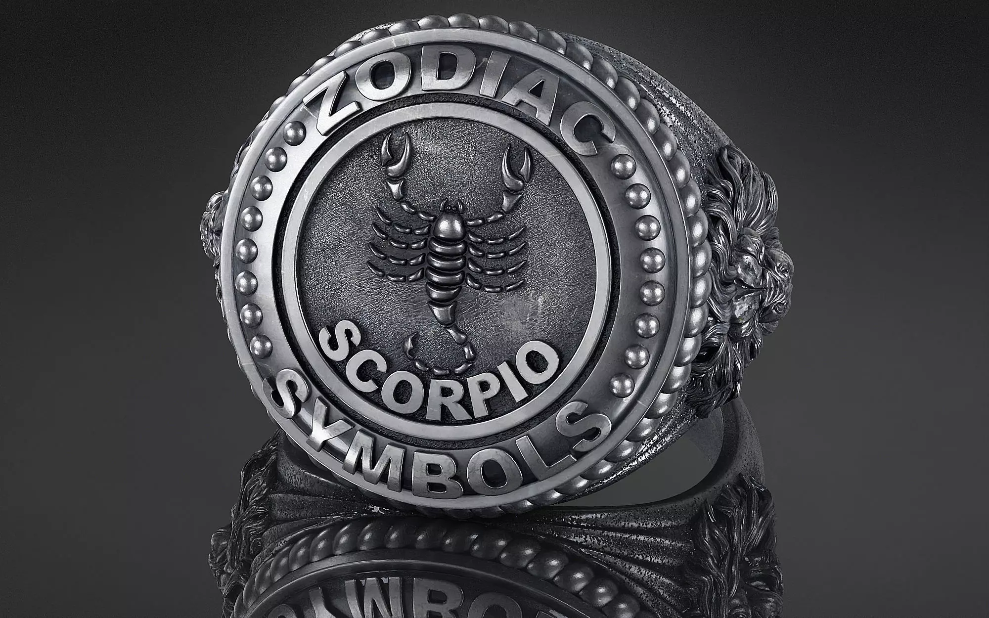 Zodiac Ring Scorpio a01 3D print model