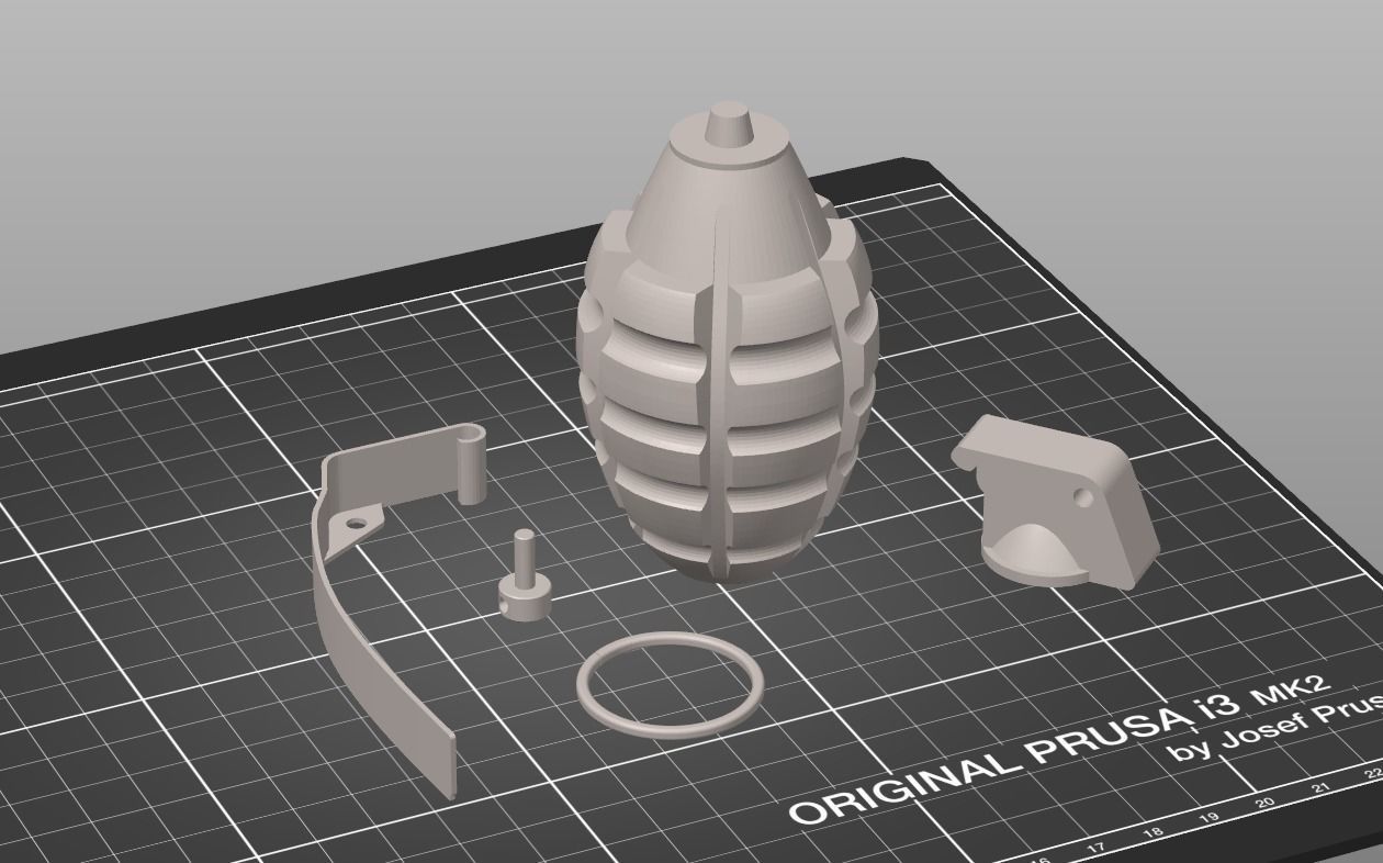 Grenade US Mk 02 -STL for 3D print 3D print model_8