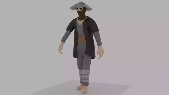 Low-poly Ninja Peasant