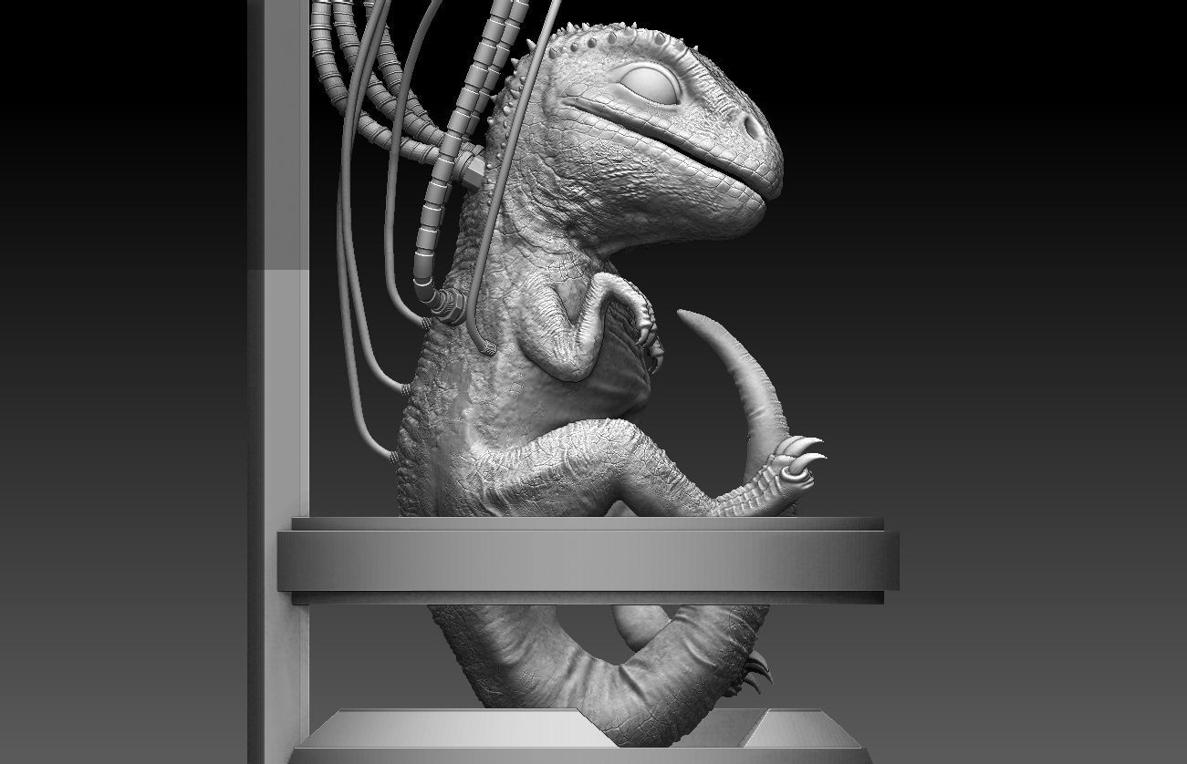 Jurassic World Indominus Rex Blue 3D print model_8