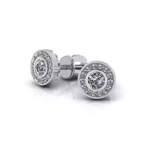 Earrings with 30 gems