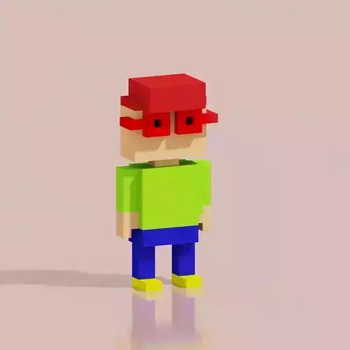 Toy Hero Character VCMOK2 Low-poly 3D model