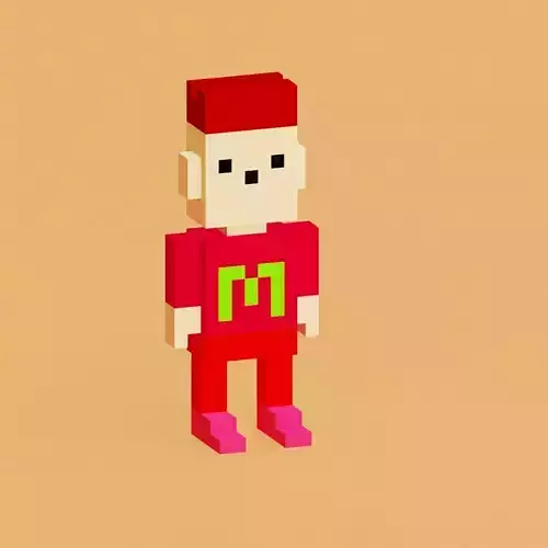 Toy Hero Character VCMOK1 Low-poly 3D model