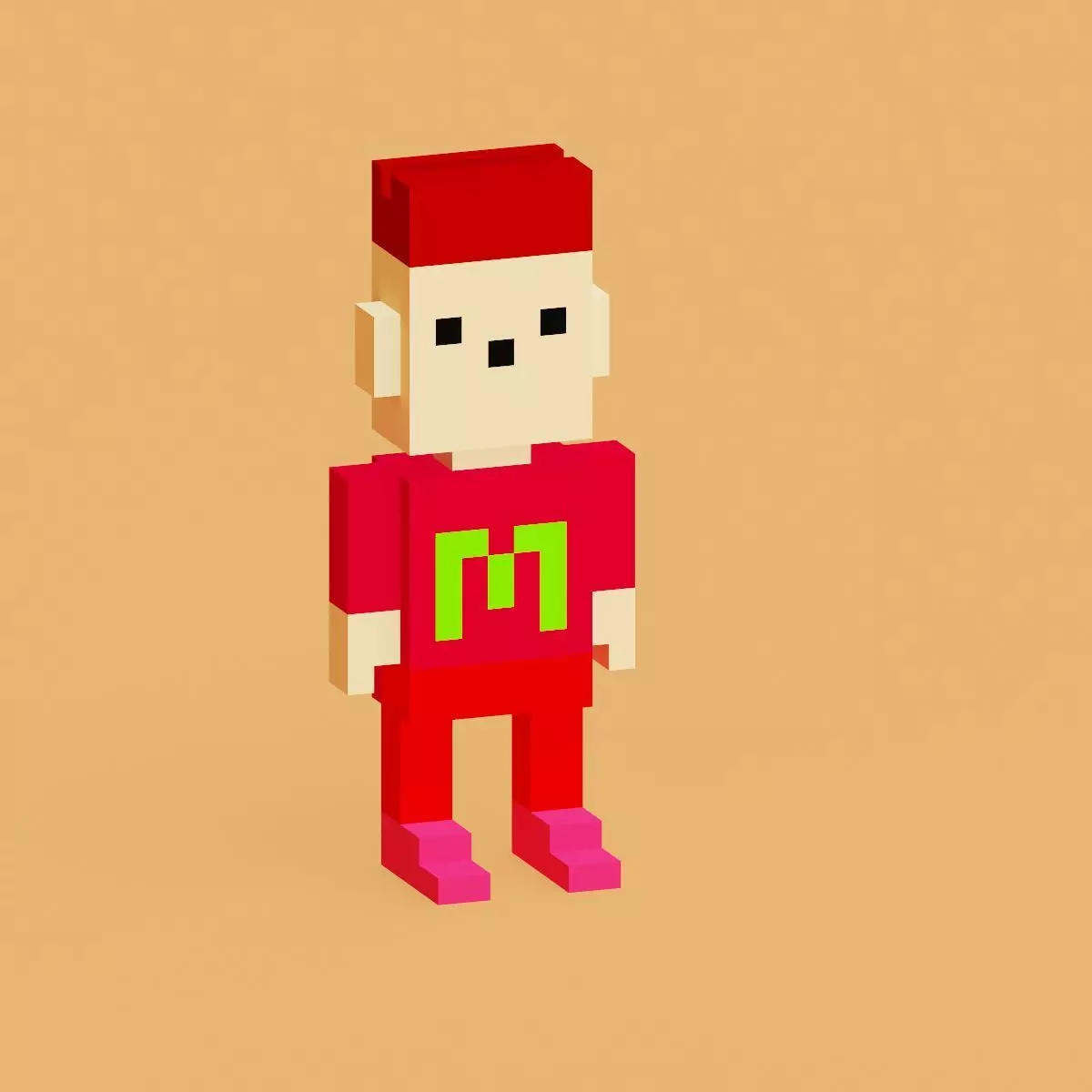 Toy Hero Character VCMOK1 Low-poly 3D model_0
