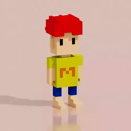 Toy Hero Character VCMON7 Low-poly 3D model