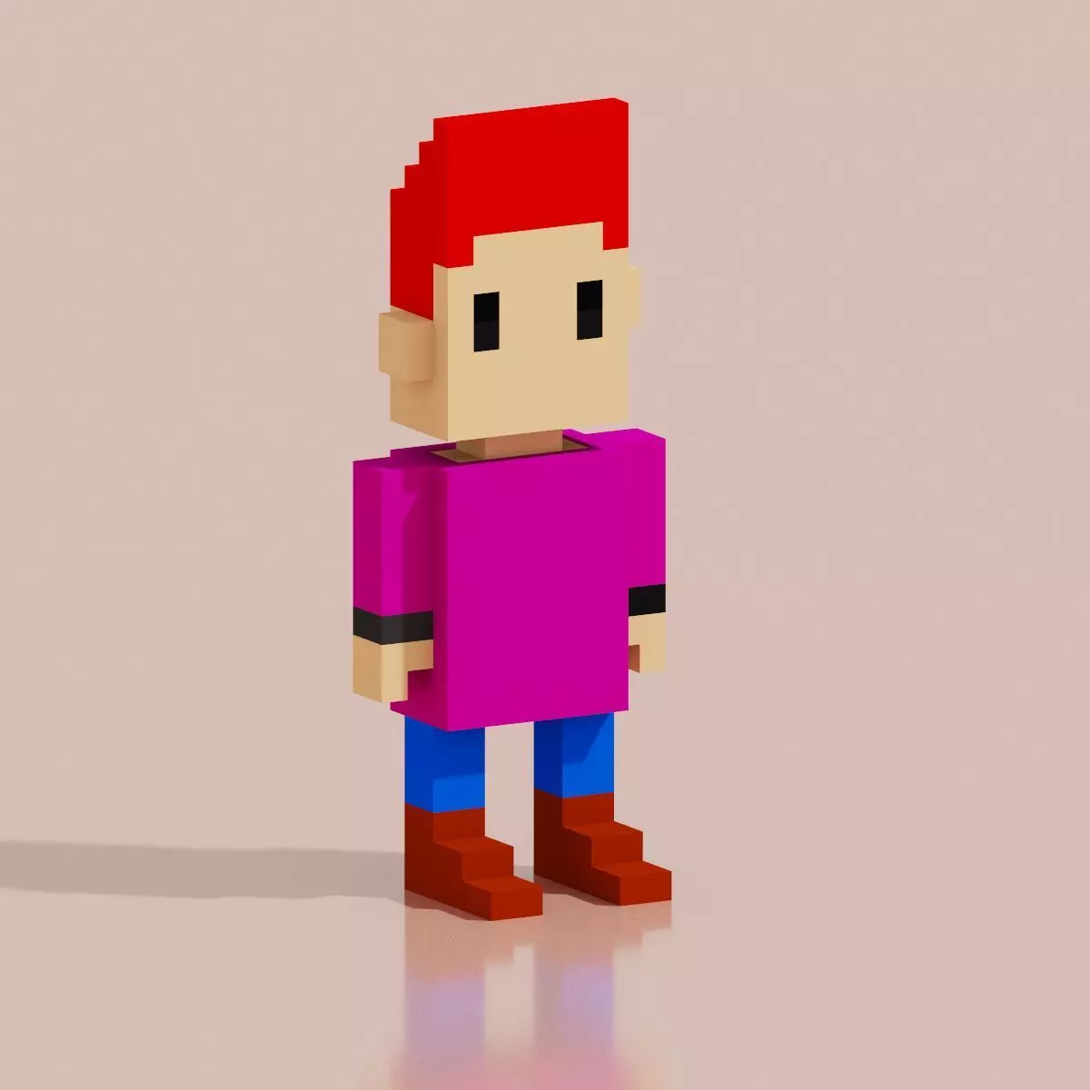 Toy Hero Character VCMON6 Low-poly 3D model_0