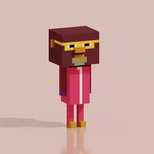 Toy Hero Character VCMON2 Low-poly 3D model