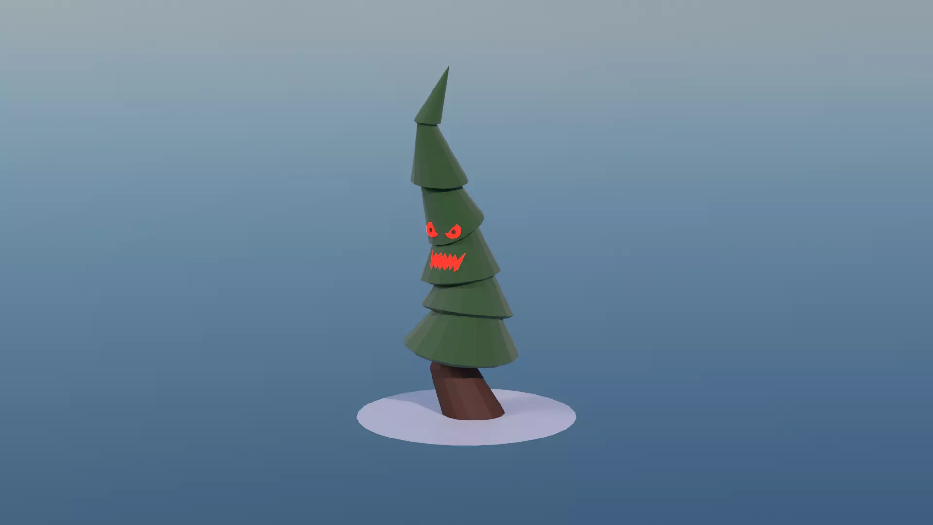 Evil tree prop Low-poly 3D model