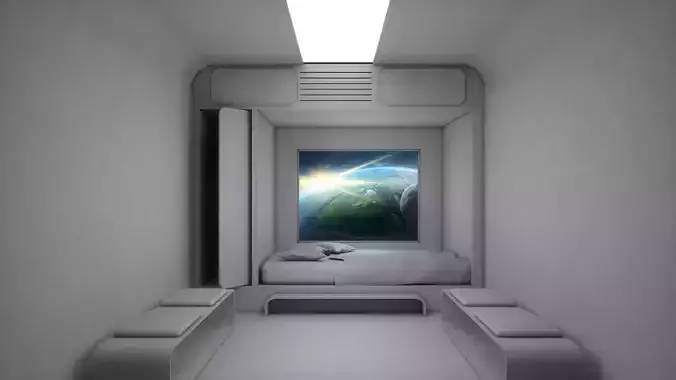Sci Fi Bedroom 3D model