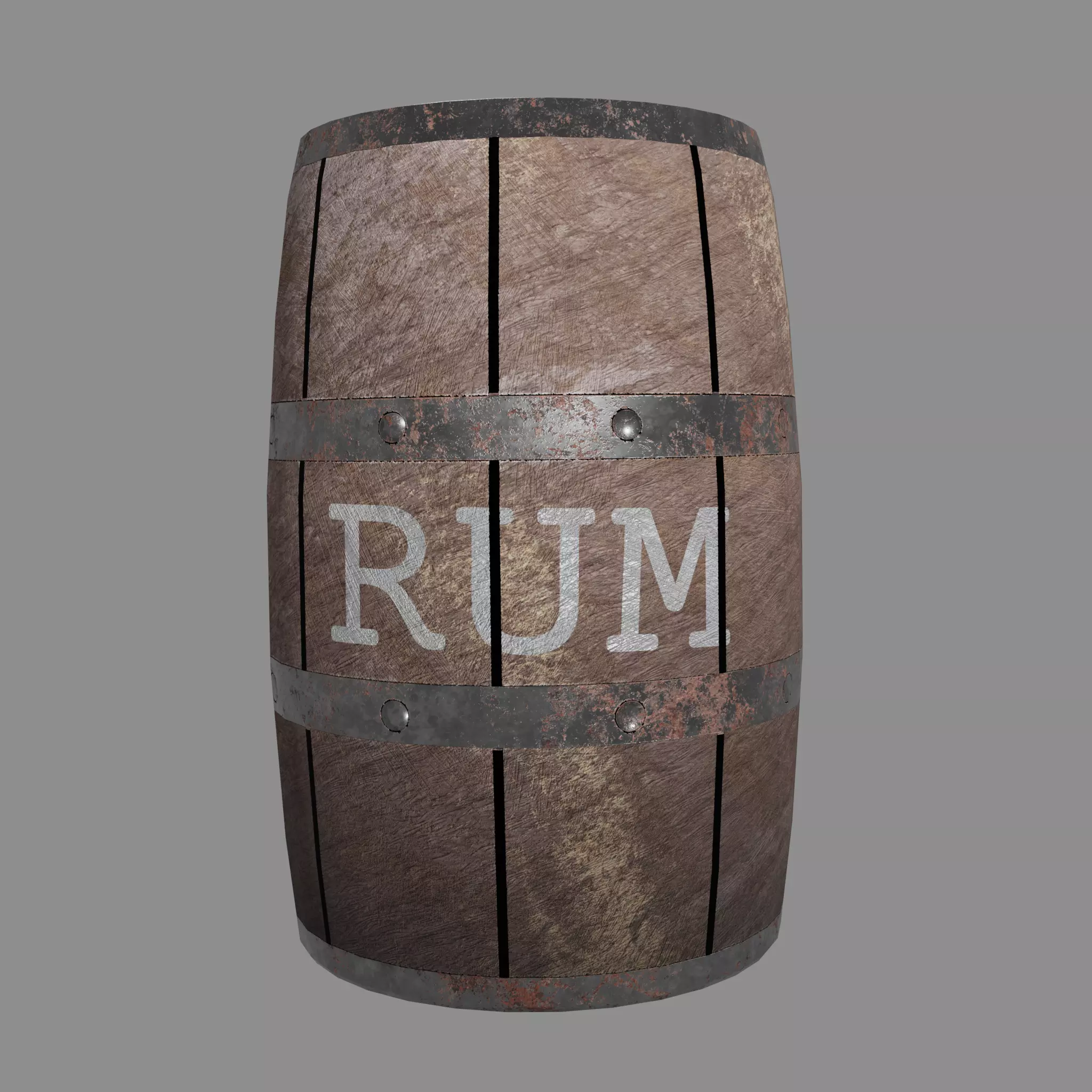 Pirate barrel Free low-poly 3D model