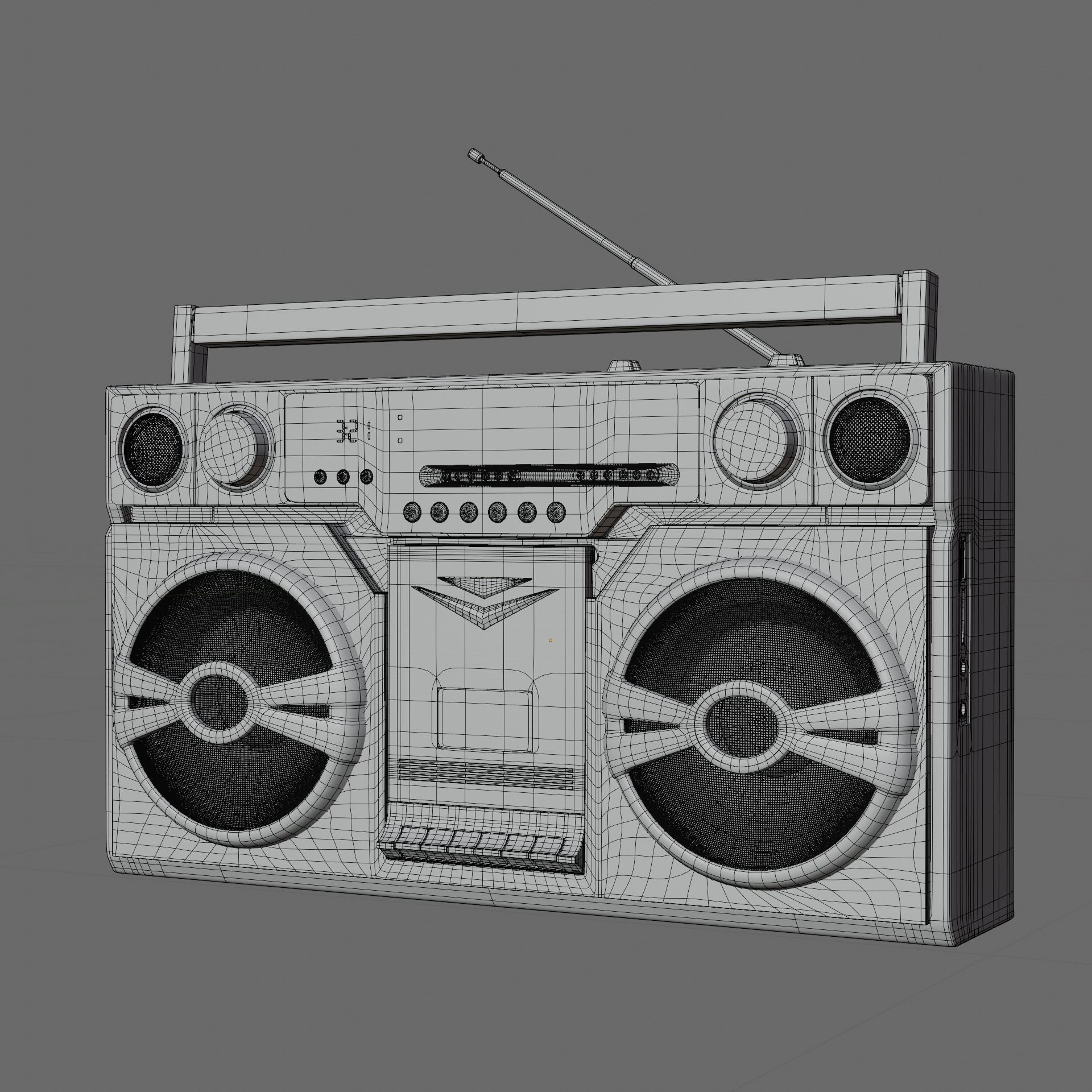 Boombox Victrola 3D model_5