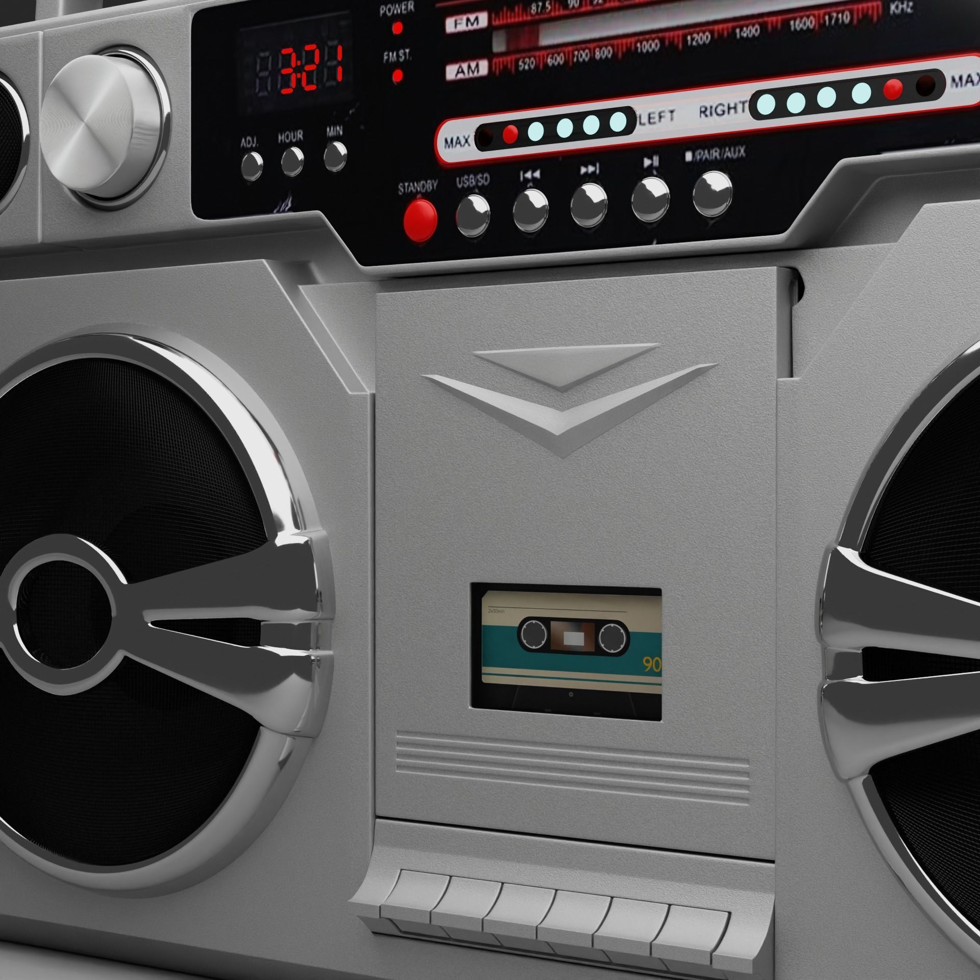 Boombox Victrola 3D model_2