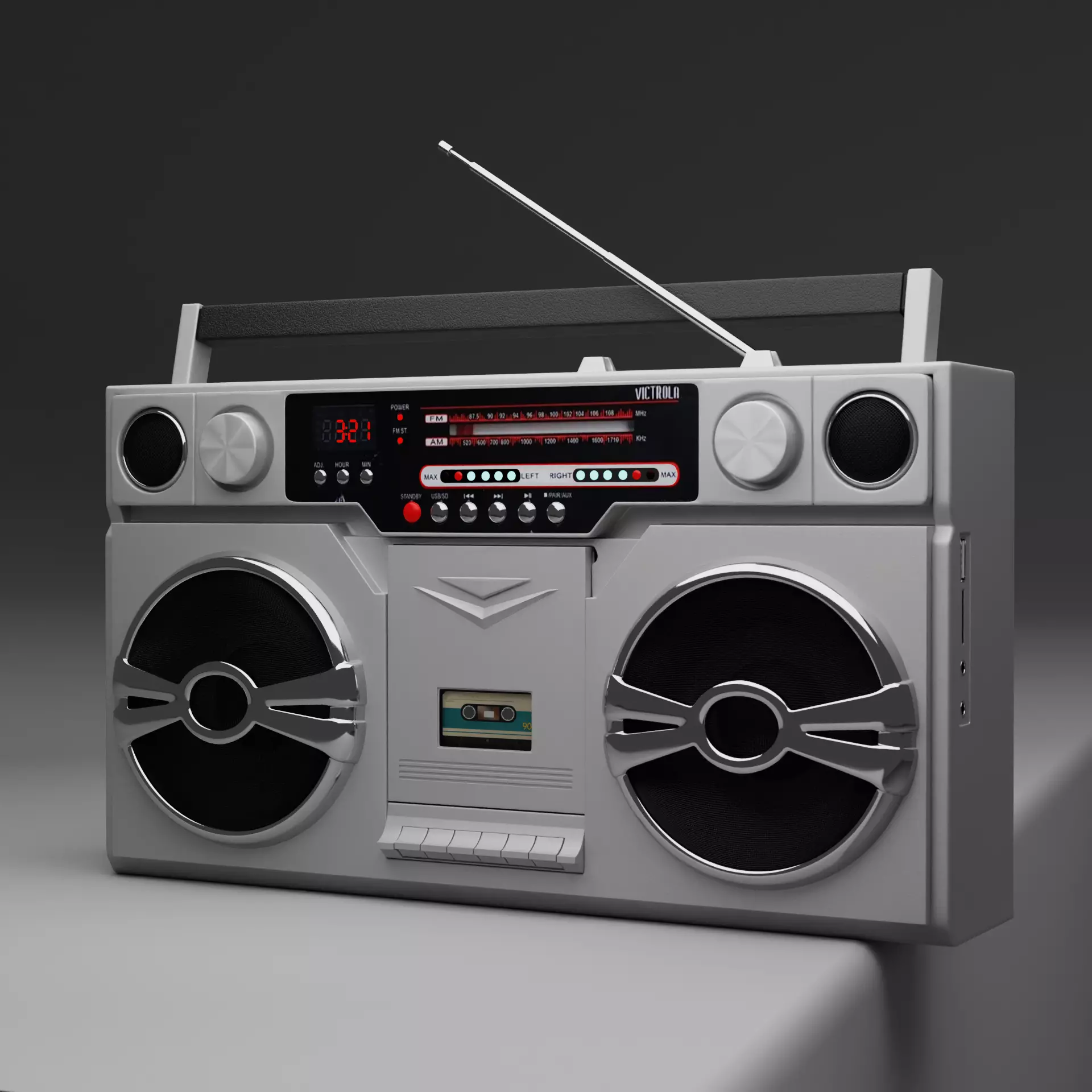 Boombox Victrola 3D model_0