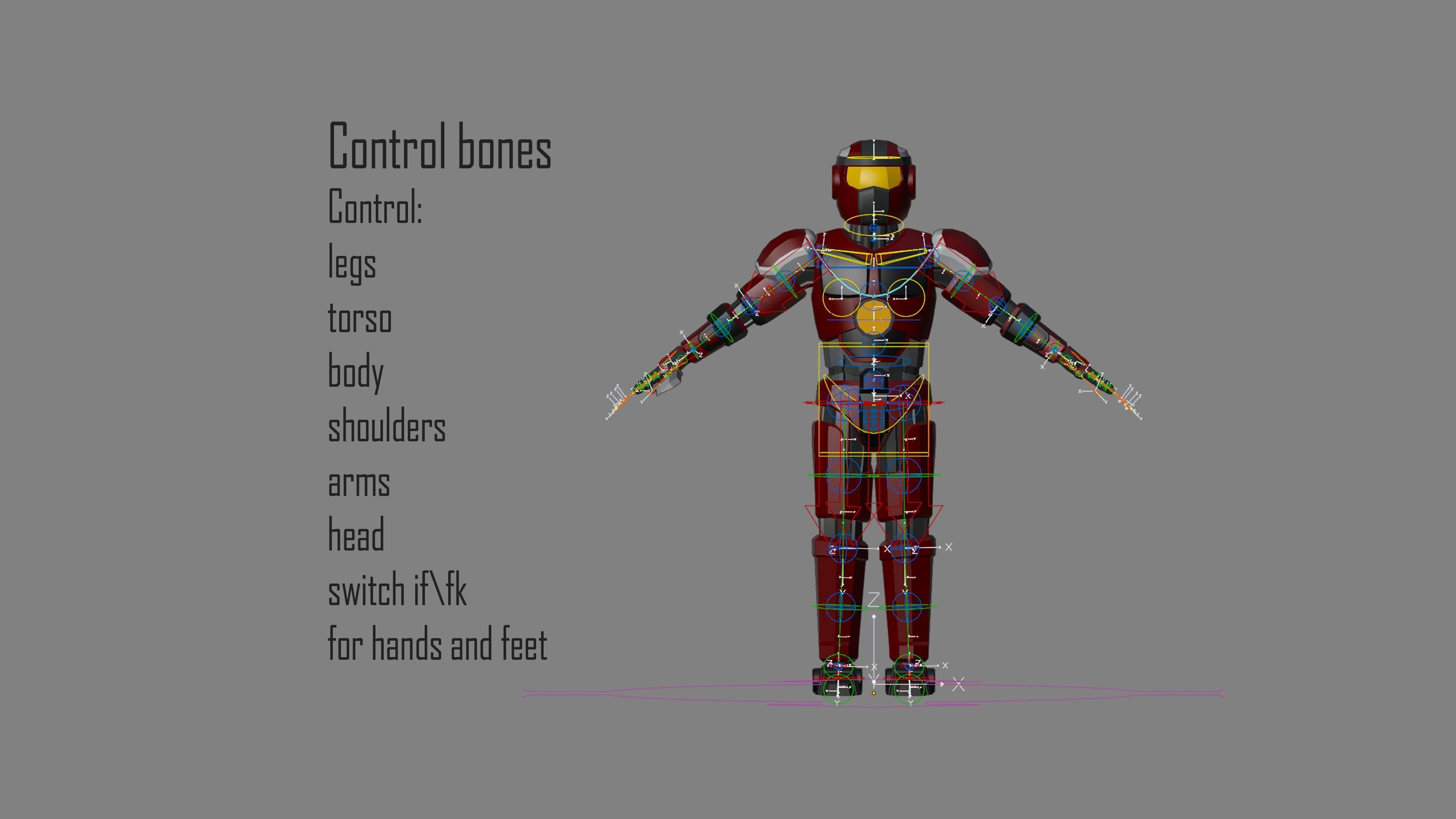 Cartoon characters robots  Low-poly 3D model_8