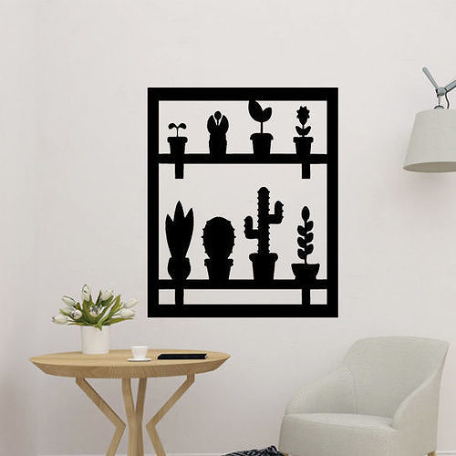 Cactus Wall Decor 3D print model