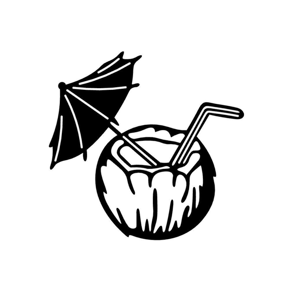 Coconut Cocktail Decor 3D print model_2