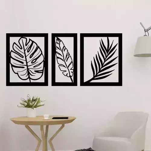 Leaf 2D Wall Decor 3D print model