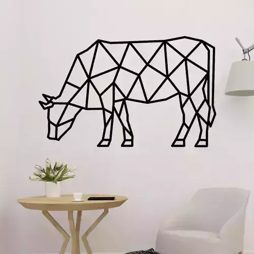 Geometric Bull Decor