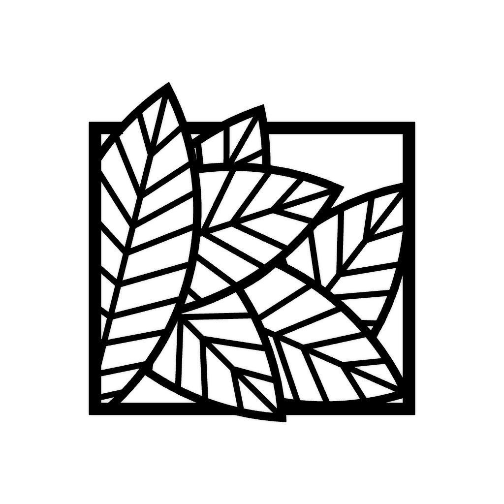 Leaf Flowers 2D Wall Decoration  3D print model_4