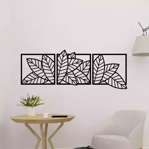 Leaf Flowers 2D Wall Decoration 