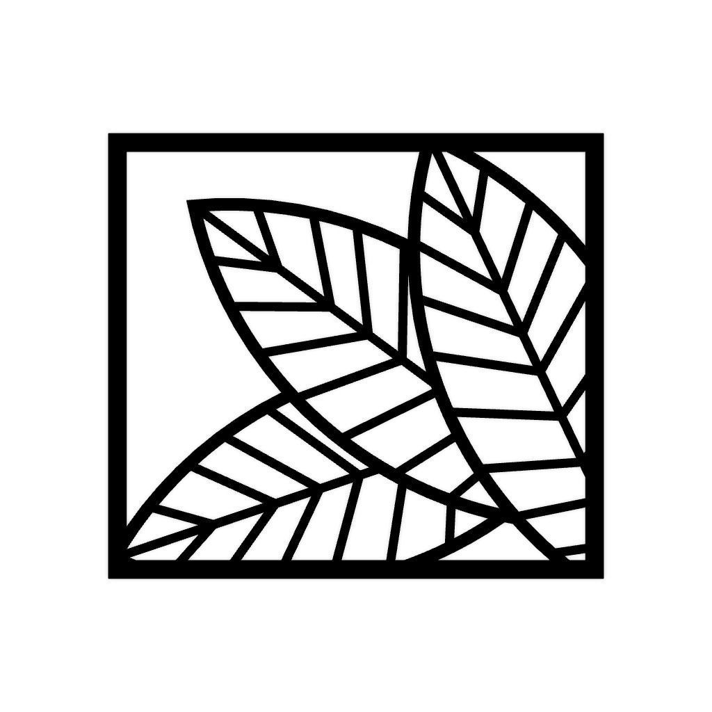 Leaf Flowers 2D Wall Decoration  3D print model_3