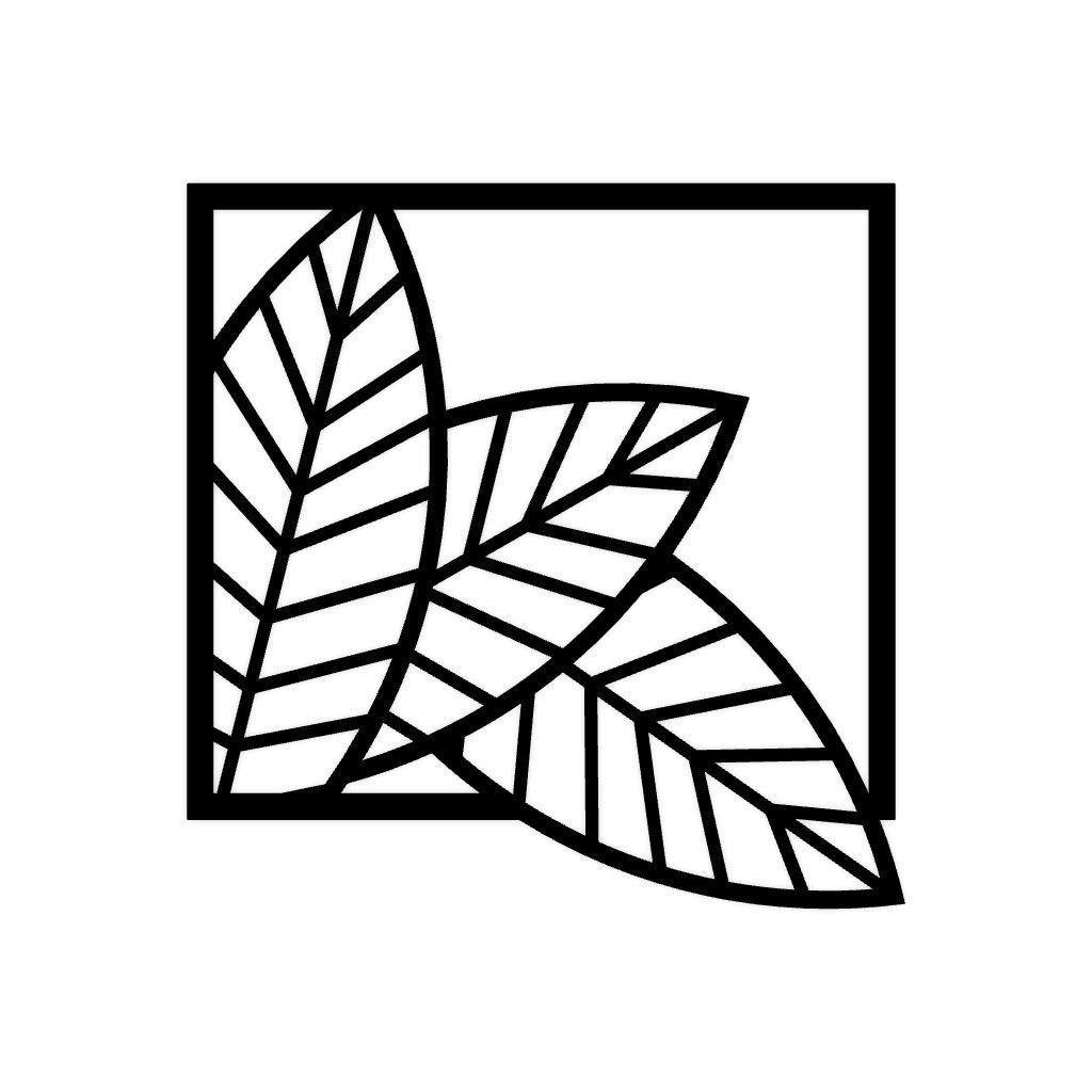 Leaf Flowers 2D Wall Decoration  3D print model_5