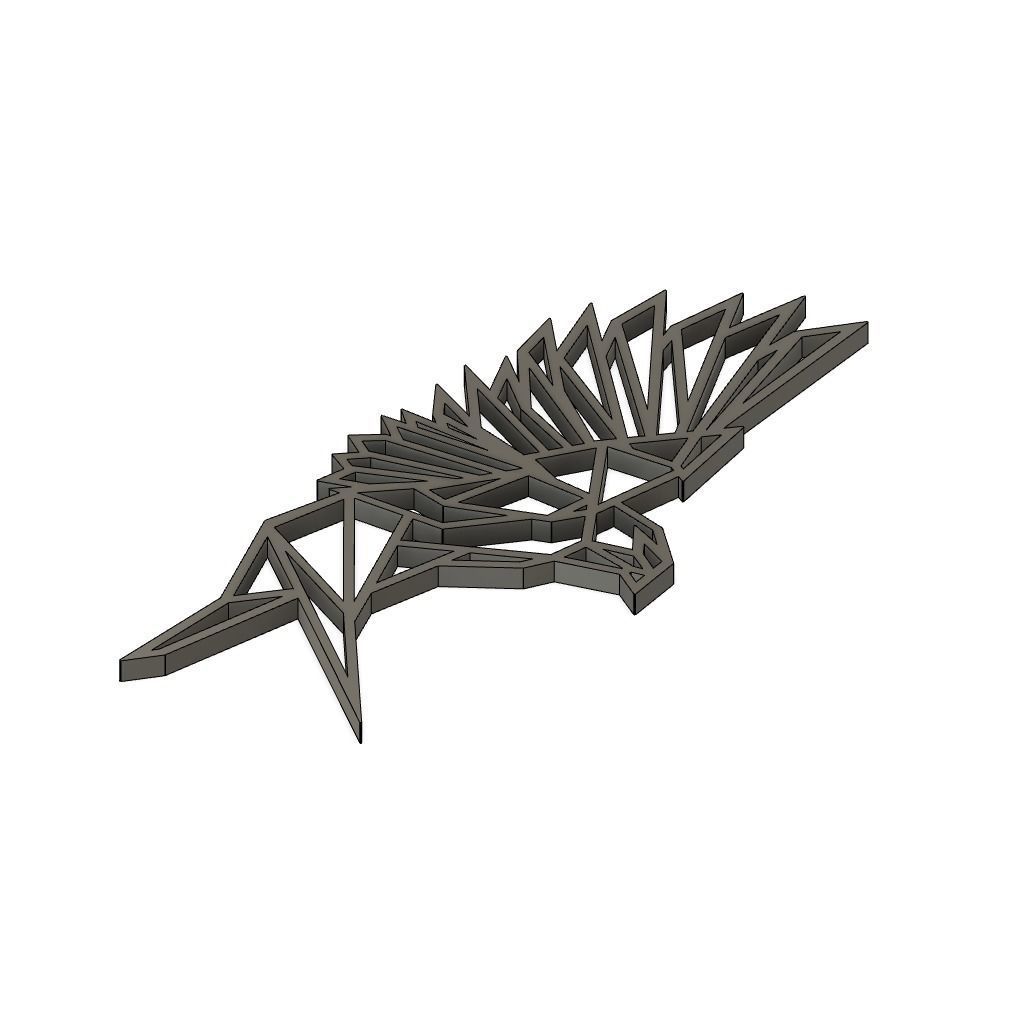 Geometric Eagle Wall Decor 3D print model_1