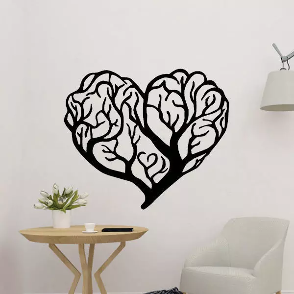 Heart Tree 2D Wall Decoration 3D print model_0