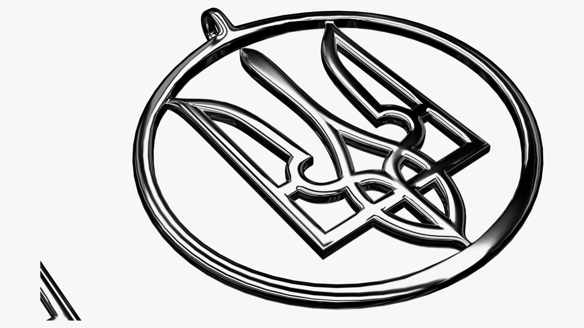 Tryzub pendants 3D print model_7