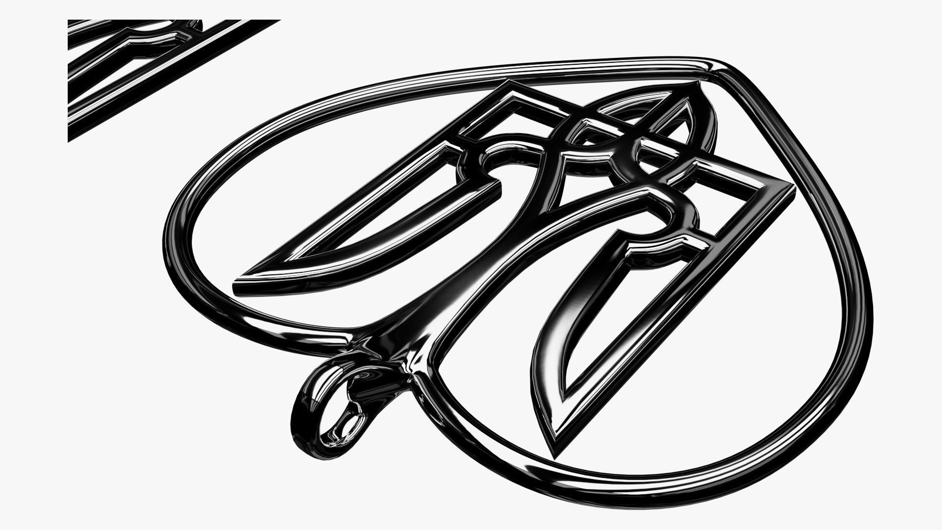 Tryzub pendants 3D print model_8