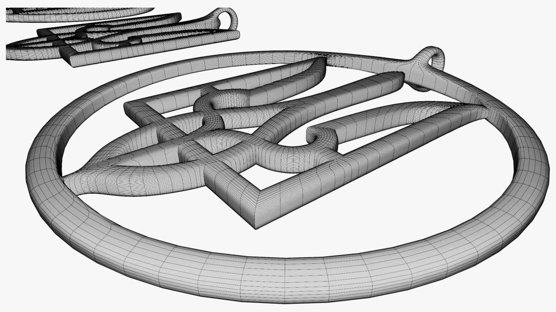 Tryzub pendants 3D print model_18