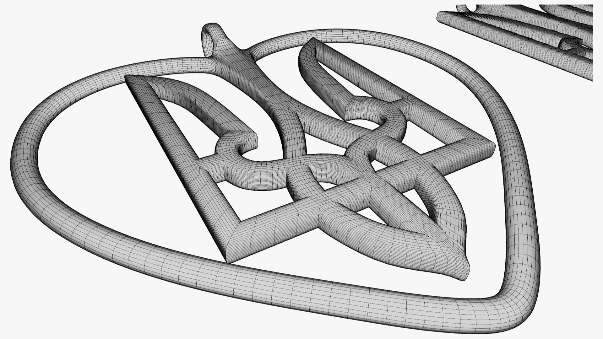 Tryzub pendants 3D print model_16