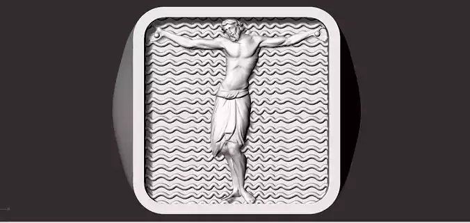 Jesus man Ring 3D print model 3D print model