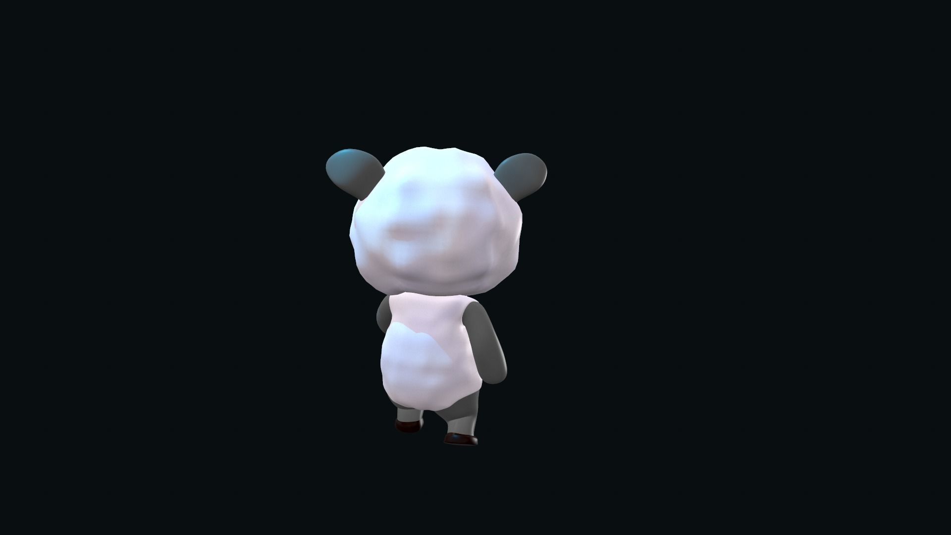 Cartoon Sheep Animated Low-poly 3D model_7