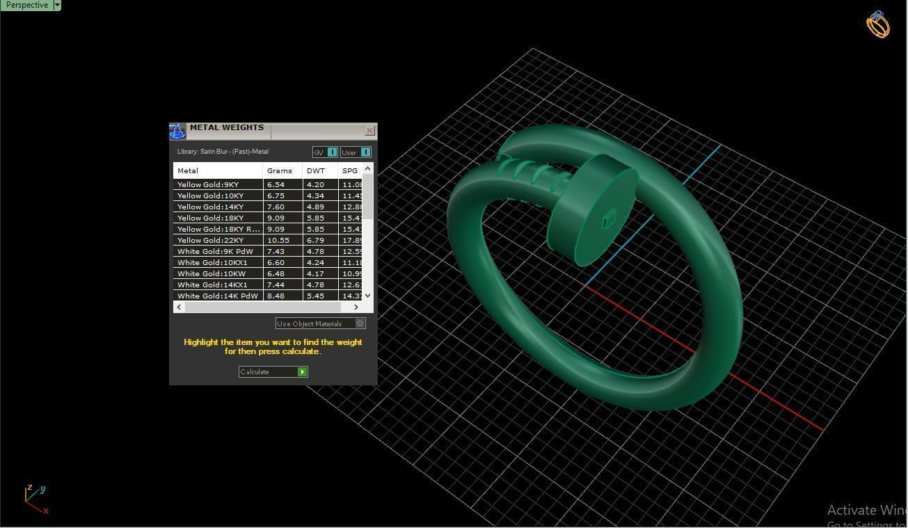 Ring M84 Women ring Size 9 US 3D print model_10