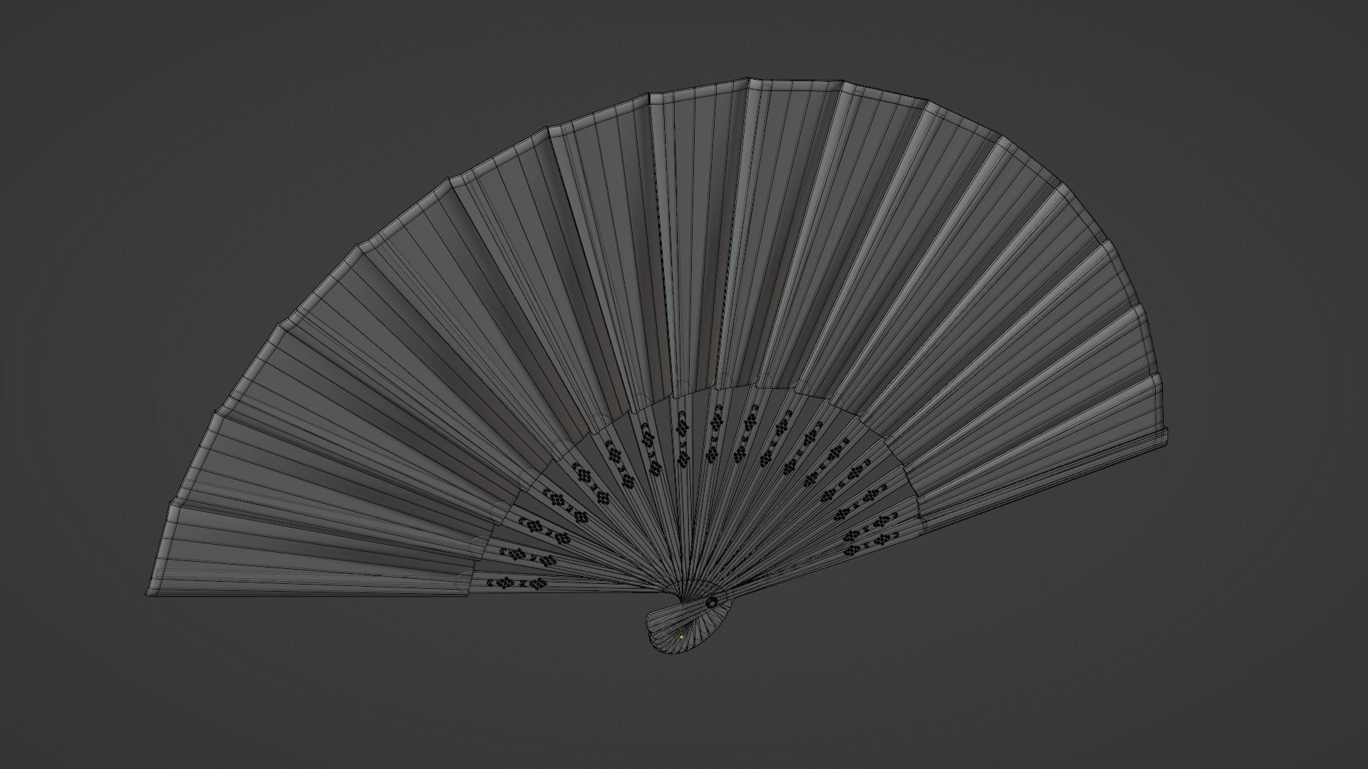Folding Fan 3D model_10