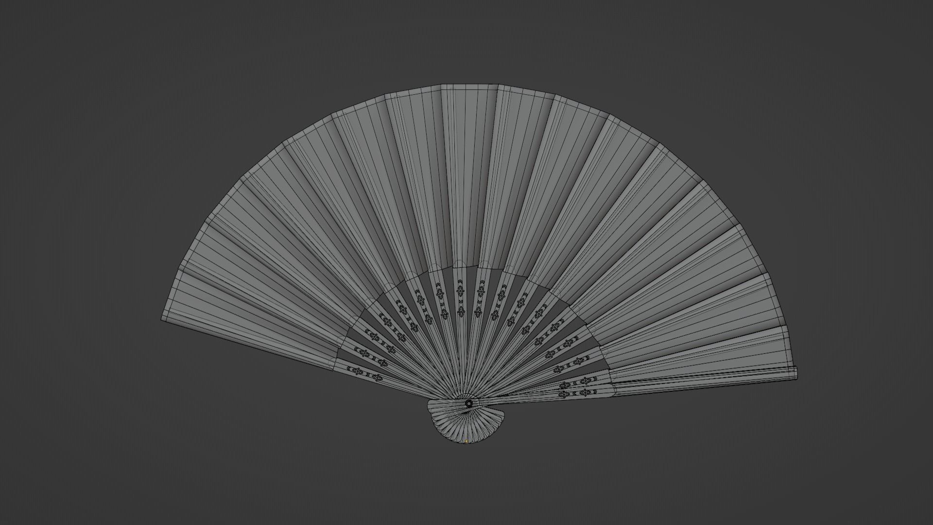 Folding Fan 3D model_9
