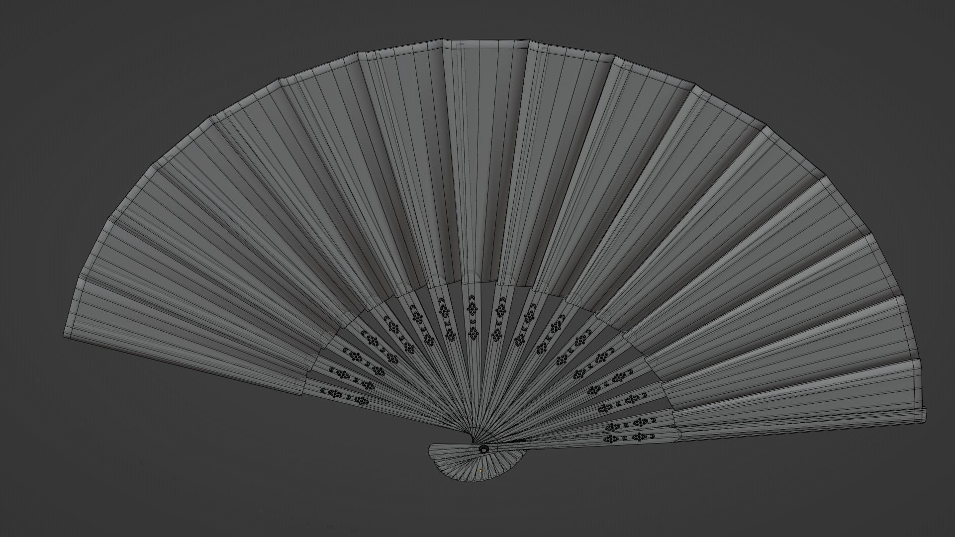 Folding Fan 3D model_7